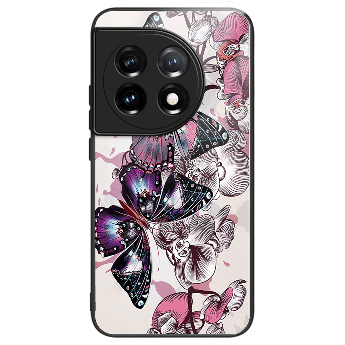 For OnePlus Ace 3 5G / 12R 5G Pattern Printing Case Tempered Glass Back + TPU Frame Cover For OnePlus Ace 3 5G / 12R 5G Pattern Printing Case Tempered Glass Back + TPU Frame Cover